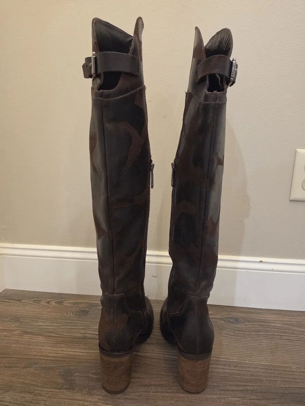 Donald J Pliner Women's Taria Over-the-Knee Boot Distressed Leather Womens 10